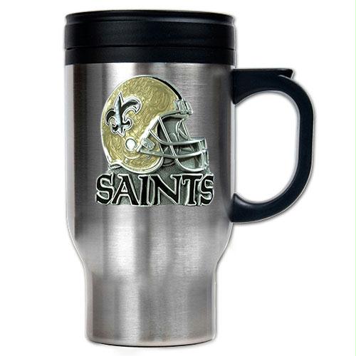 Great American Products New Orleans Saints NFL 16oz Stainless Steel Travel Mug Helmet Logo