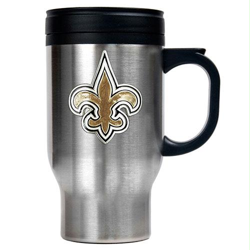 Great American Products New Orleans Saints NFL 16oz Stainless Steel Travel Mug Primary Logo
