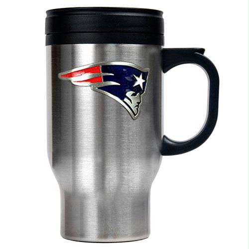 Great American Products New England Patriots NFL 16oz Stainless Steel Travel Mug Primary Logo