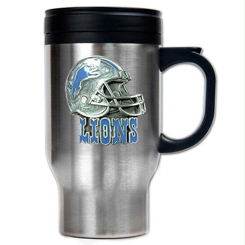 Great American Products Detroit Lions NFL 16oz Stainless Steel Travel Mug Helmet Logo