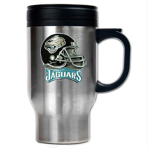 Great American Products Jacksonville Jaguars NFL 16oz Stainless Steel Travel Mug Helmet Logo