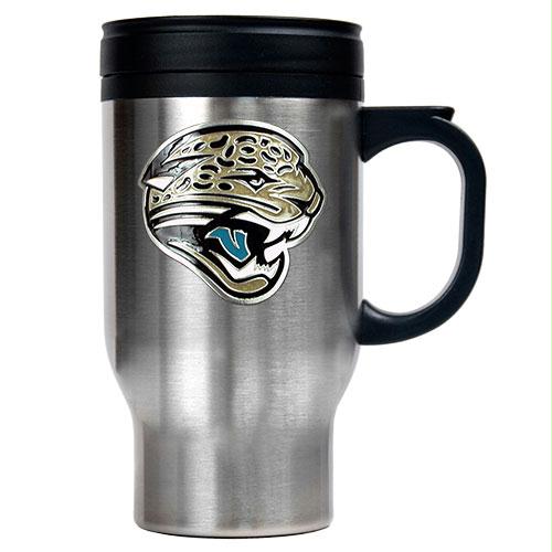 Great American Products Jacksonville Jaguars NFL 16oz Stainless Steel Travel Mug Primary Logo