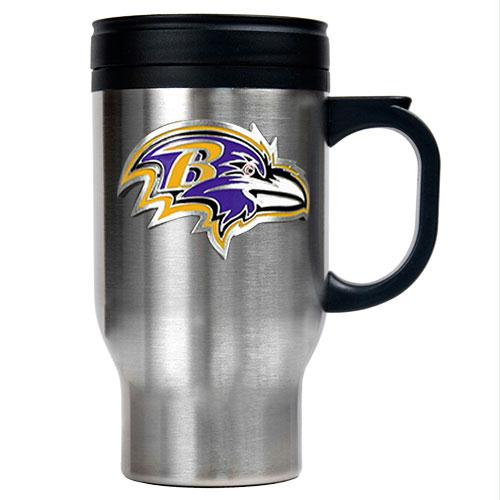 Great American Products Baltimore Ravens NFL 16oz Stainless Steel Travel Mug - Primary Logo