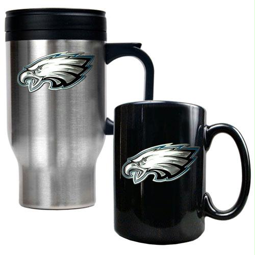 Great American Products Philadelphia Eagles NFL Travel Mug Ceramic Mug Set Primary logo