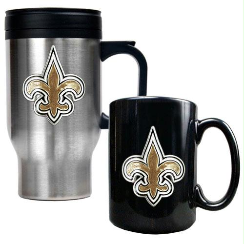 Great American Products New Orleans Saints NFL Travel Mug Ceramic Mug Set Primary logo