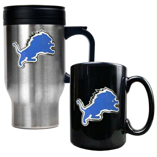 Great American Products Detroit Lions NFL Travel Mug Ceramic Mug Set Primary logo