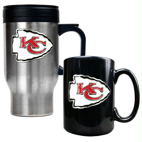 Great American Products Kansas City Chiefs NFL Travel Mug Ceramic Mug Set Primary logo