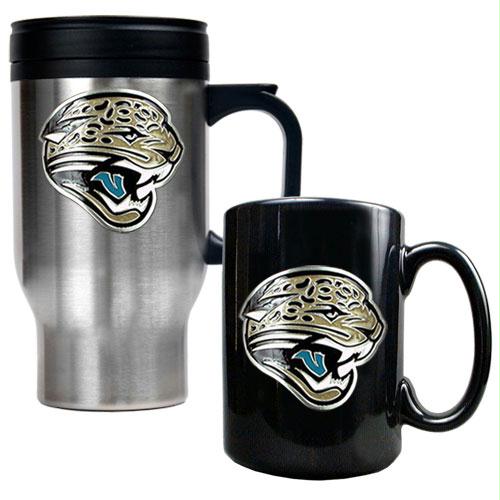 Great American Products Jacksonville Jaguars NFL Travel Mug Ceramic Mug Set Primary logo