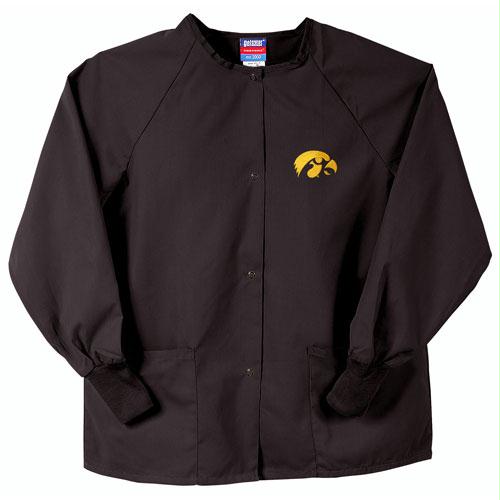 GelScrubs Iowa Hawkeyes NCAA Nursing Jacket - Black