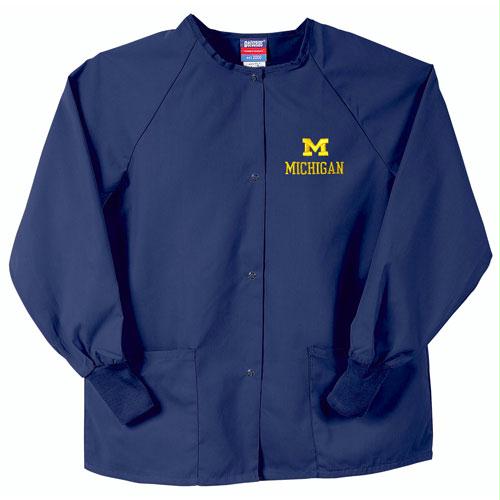 GelScrubs Michigan Wolverines NCAA Nursing Jacket - Navy - Large