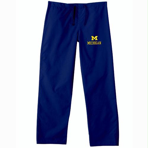 GelScrubs Michigan Wolverines NCAA Classic Scrub Pant - Navy - Small