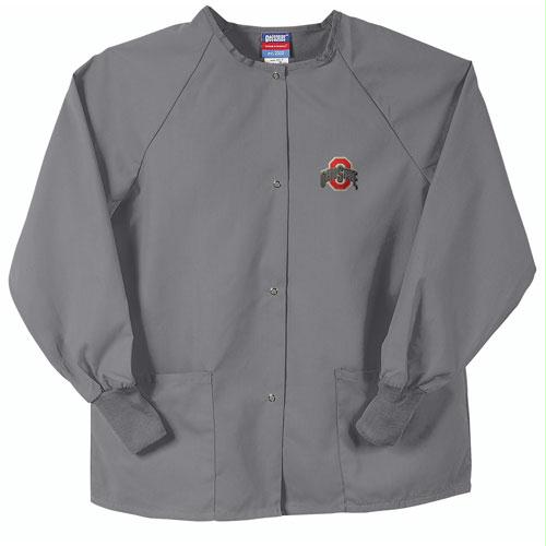 OSU GelScrubs Ohio State Buckeyes NCAA Nursing Jacket - Gray