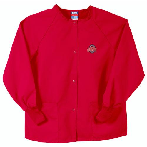 OSU GelScrubs Ohio State Buckeyes NCAA Nursing Jacket - Red