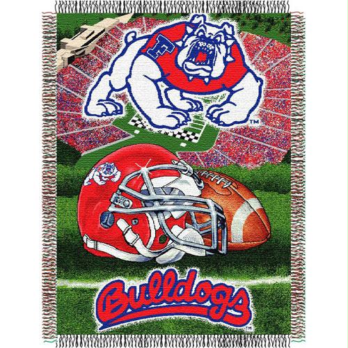 Northwest Fresno State Bulldogs NCAA Woven Tapestry Throw Home Field Advantage 48 x 60 Inch