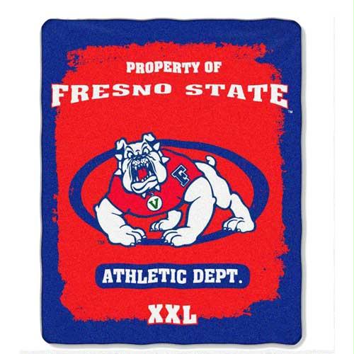 Northwest Fresno State Bulldogs NCAA Property of Micro Raschel Blanket 50 x 60 Inch