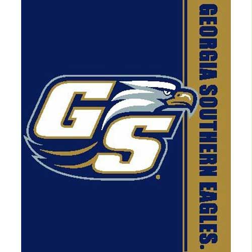 Northwest Georgia Southern Eagles NCAA Royal Plush Raschel Blanket Stripes Series 50 x 60 Inch