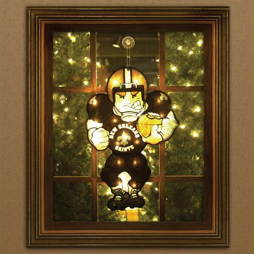 Scottish Christmas New Orleans Saints NFL TwoSided LightUp Player Decoration 20 Inch