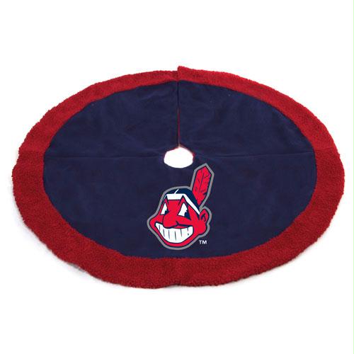 Scottish Christmas Cleveland Indians MLB Holiday Tree Skirt - 48 Inch