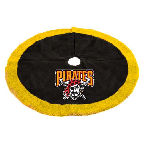 Scottish Christmas Pittsburgh Pirates MLB Holiday Tree Skirt - 48 Inch