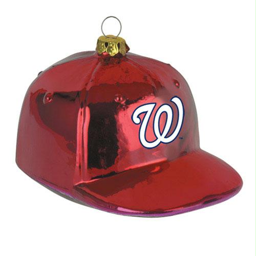 Scottish Christmas Washington Nationals MLB Glass Baseball Cap Ornament - 4