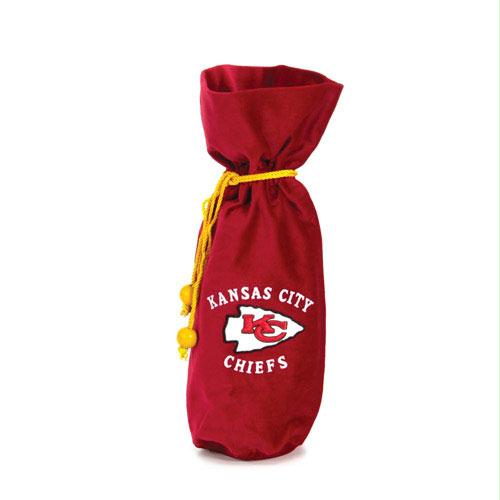 Scottish Christmas Kansas City Chiefs NFL Drawstring Velvet Bag 14 Inch