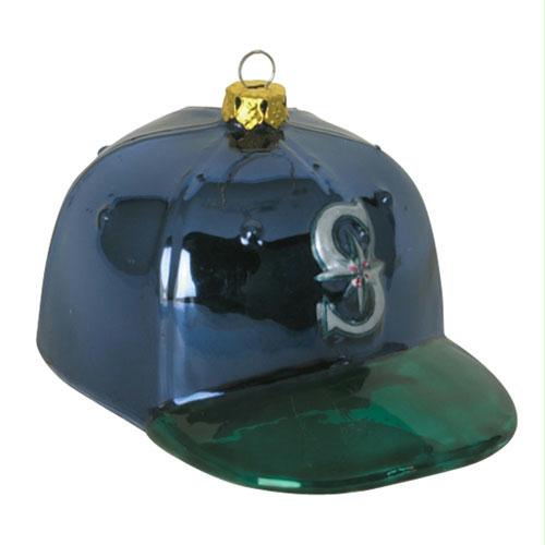 Scottish Christmas Seattle Mariners MLB Glass Baseball Cap Ornament - 4 Inch