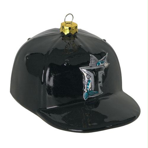 Scottish Christmas Florida Marlins MLB Glass Baseball Cap Ornament - 4 Inch
