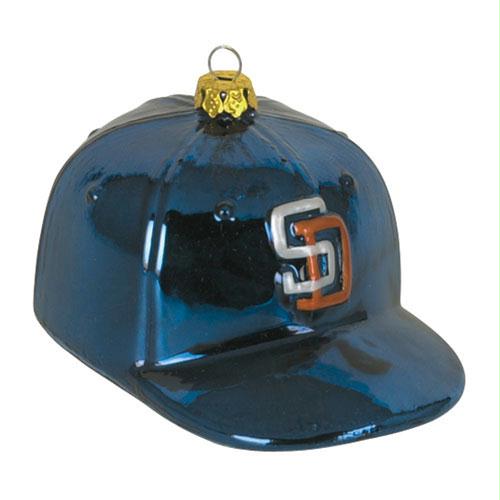 Scottish Christmas San Diego Padres MLB Glass Baseball Cap Ornament - 4 Inch