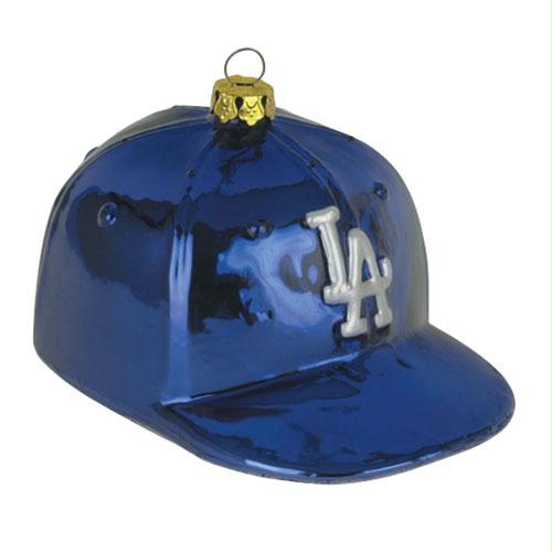 Scottish Christmas Los Angeles Dodgers MLB Glass Baseball Cap Ornament - 4 Inch