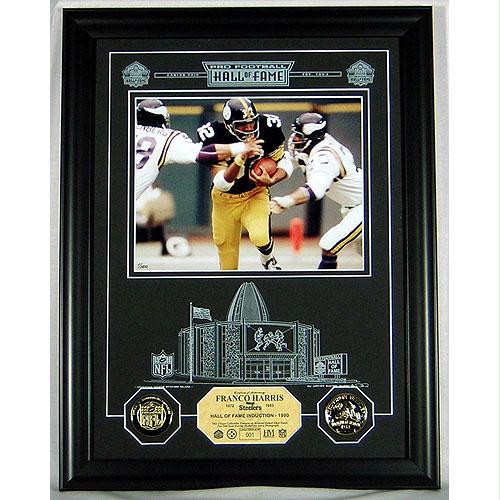 Highland Mint Franco Harris Hof Archival Etched Glass Photomint