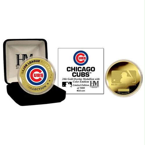 Highland Mint Chicago Cubs 24Kt Gold And Color Team Commemorative Coin