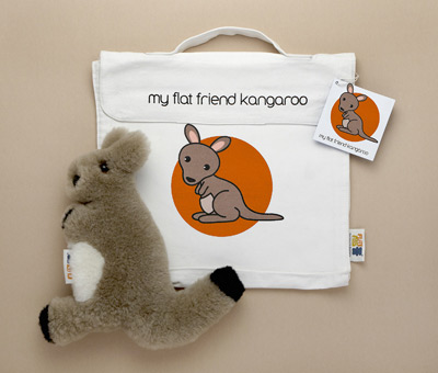 Bkanlc Brown Kangaroo Soft Plush Toy And Carry Bag