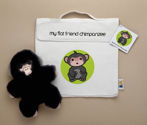 Chimlc Chimp Soft Plush Toy And Carry Bag