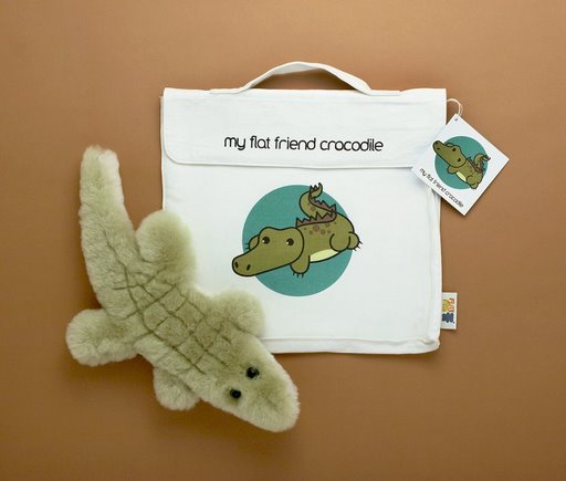 Croclc Salt Water Crocodile Soft Plush Toy And Carry Bag