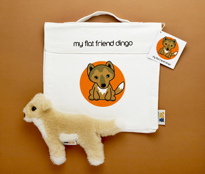 Dinglc Dingo Soft Plush Toy And Carry Bag