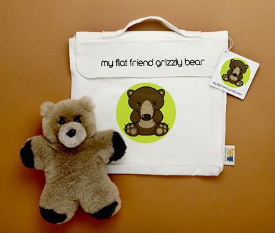 Grizlc Grizzly Bear Soft Plush Toy And Carry Bag