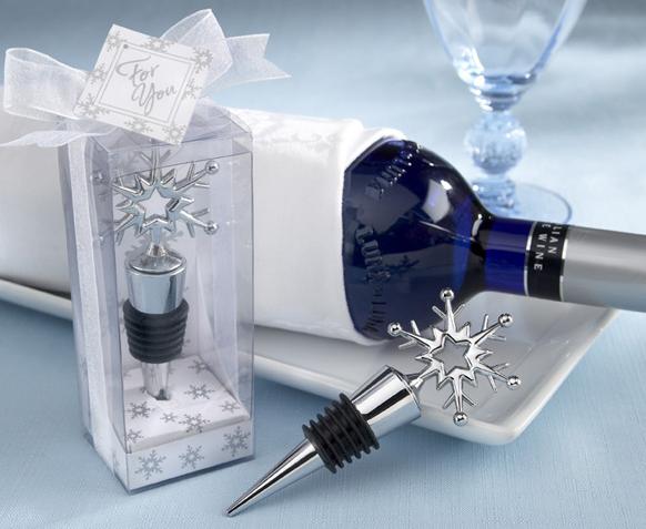 Kate Aspen 11039NA Snowflake Bottle Stopper in Shimmering Gift Box- Case of 96