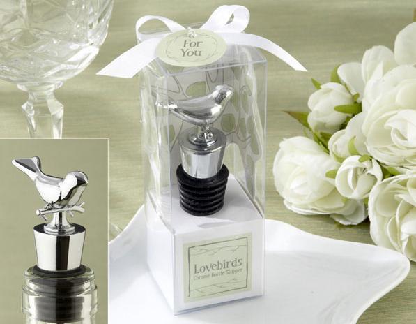 Kate Aspen 11062NA ''Lovebirds'' Chrome Bottle Stopper- Case of 96