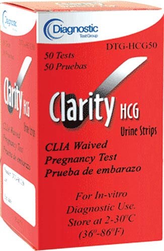 Pregnancy Test Strips Box 50 HCG Clarity - 8802B by Complete Medical Supplies