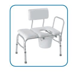 Bathtub Transfer Bench Vinyl Padded with Cut-out... by Complete Medical Supplies