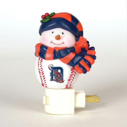 Scottish Christmas Detroit Tigers MLB Home Run Snowman Night Light - 5 Inch