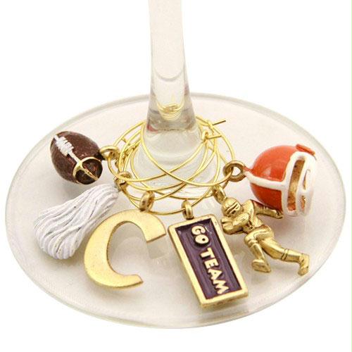 Wine Things Clemson Tigers NCAA Glassware Charm Set Set of 6