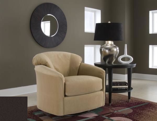 Klaussner Furniture 12SWGLCHOCOLATE Swivel Glide Chair - Chocolate