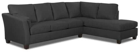 Klaussner Furniture DREWSECTA-8 Drew Raf Chaise - Charcoal