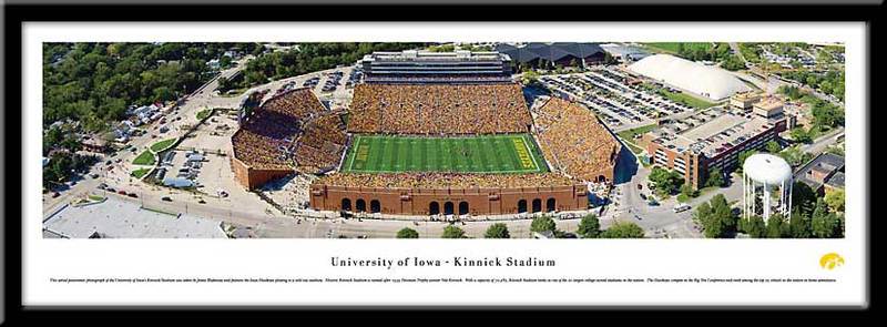 Campus Images IA9971864FPP Iowa Hawkeyes Kinnick Framed Panoramic Stadium Print 1911U