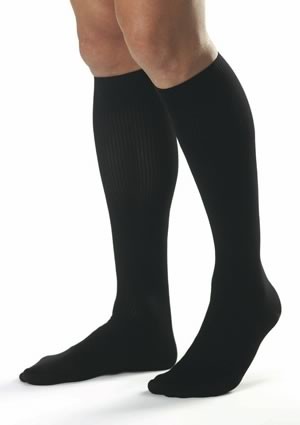 Jobst For Men 8-15 Sock Over-The-Calf Black Medium - 110302