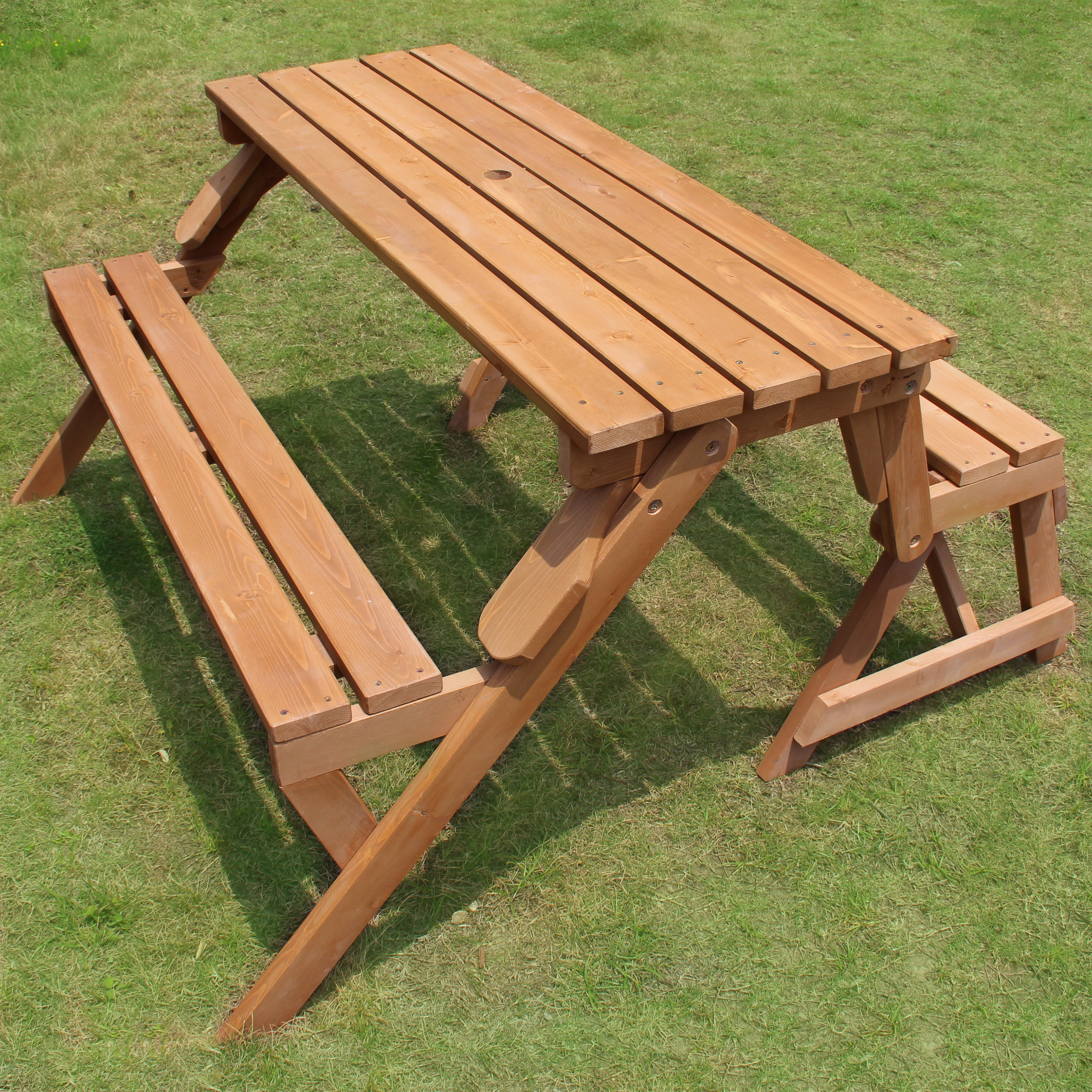 Mpg-act04 Wood Picnic Table - Garden Bench- Wood