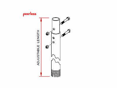 PEERLESS INDUSTRIES ADD0507 5 - 7 ft Adjustable Extension Column