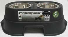 8 Inch Healthy Pet Diner - Black - Sfl08blk
