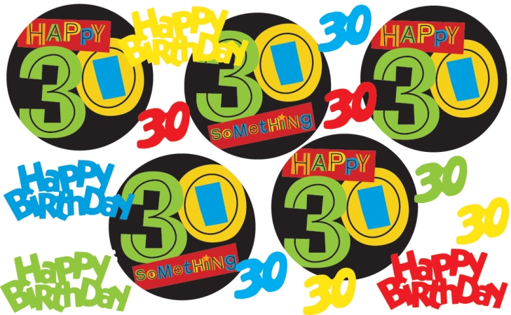 Creative Converting Happy 30th Birthday Confetti - 12 Count